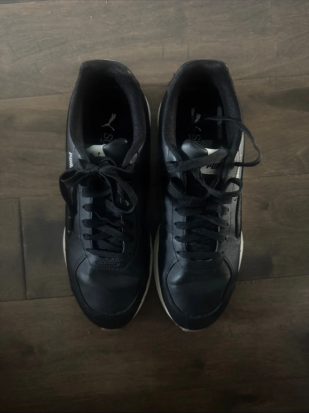 Puma Men’s Black Athletic Sneakers with White Midsole